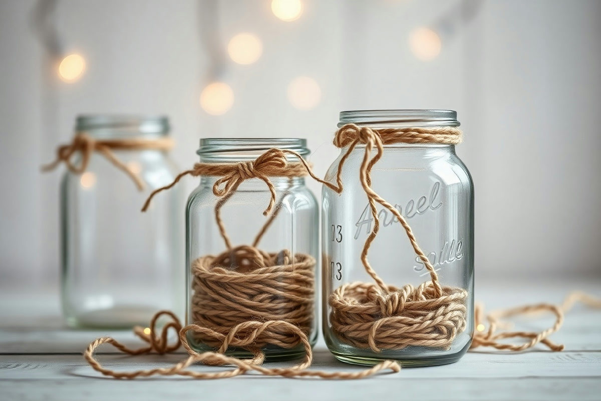 Barattoli di vetro e spago: l'idea economica che cambia il tuo arredamento shabby chic!