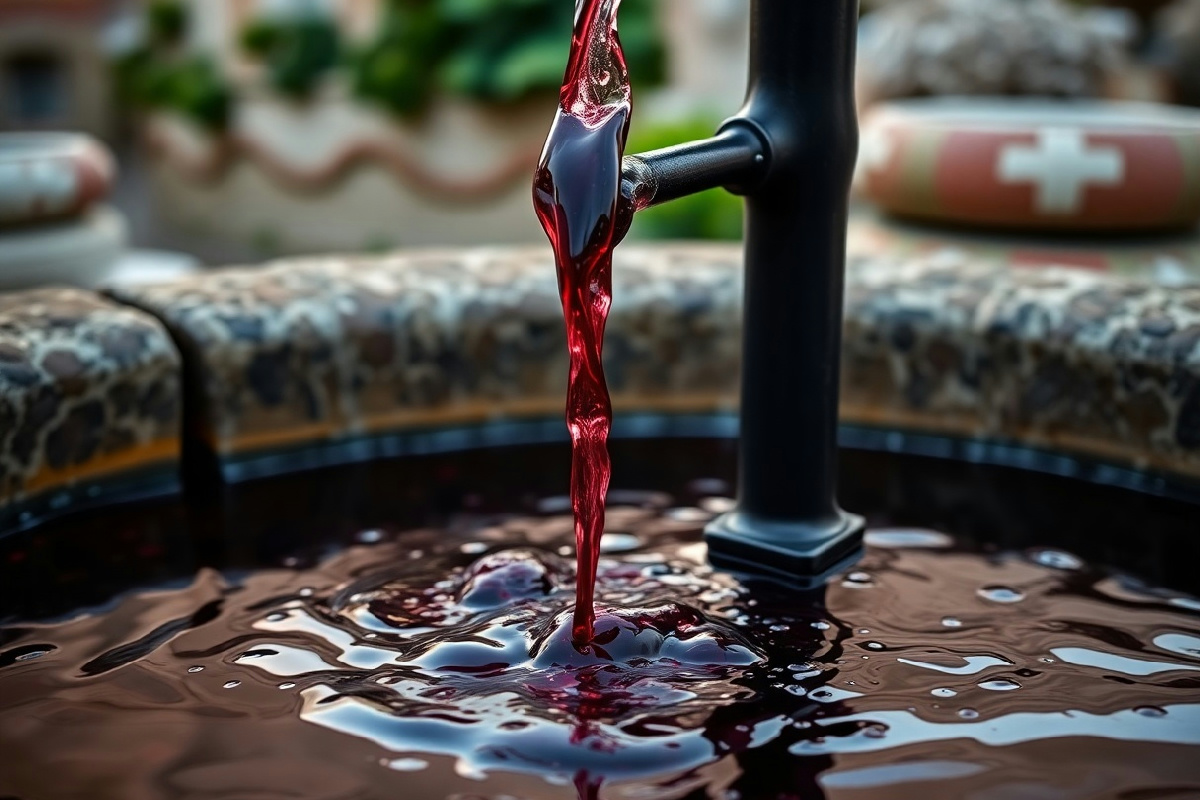 In Italia c'è una fontana che zampilla vino rosso: ecco dove trovarla e viverla in prima persona