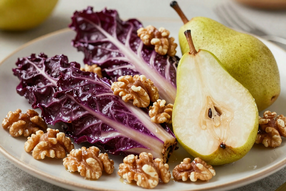 Radicchio saltato con noci e pere: un piatto che celebra i sapori dell'autunno